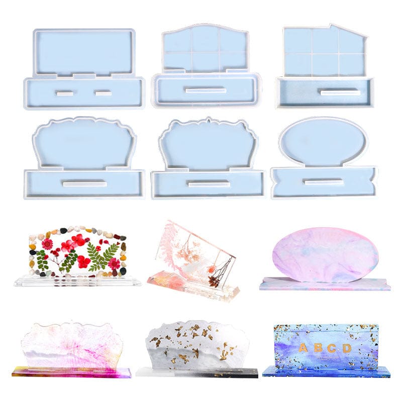 My Store Silicon Mould Agate Photo Frame & Display With Stand