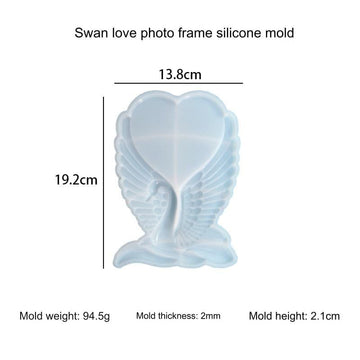 My Store Silicon Mould Swan Love Photo Frame Mould