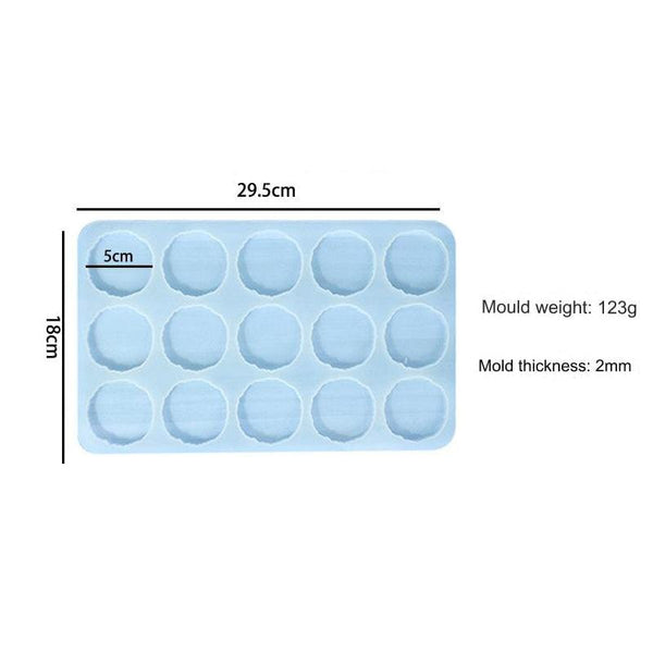 My Store Silicon Mould 15 Cavity Round Agate Pop Socket Mould