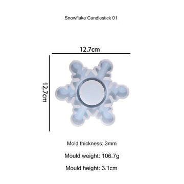 My Store Snowflakes Tea Light Holder 01