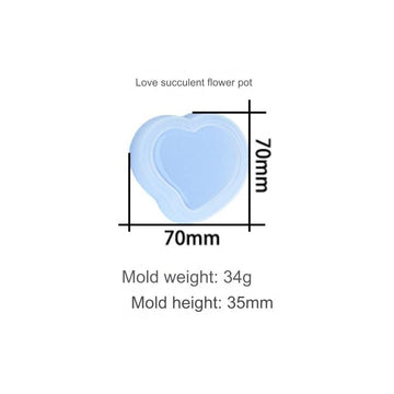 My Store Silicon Mould Curve Heart Bowl Katori Mould
