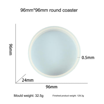 My Store Silicon Mould 4" Round 24mm Deep Coaster Mould