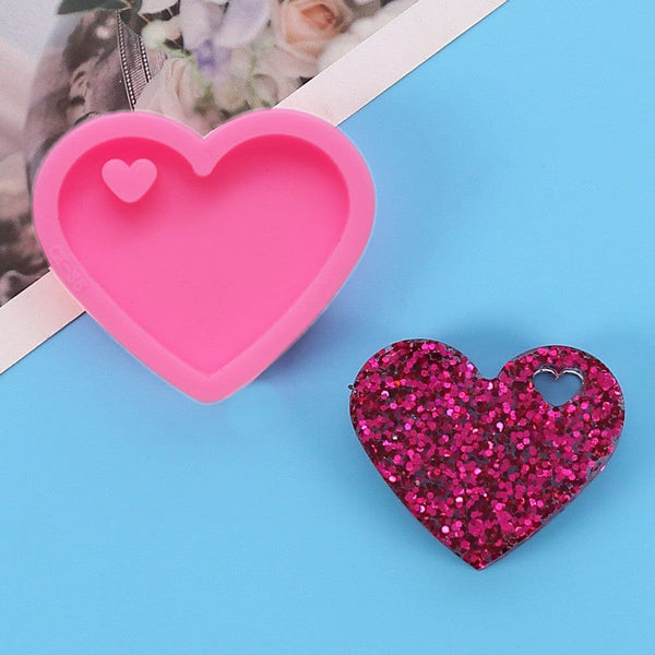 My Store Silicon Mould Small Heart Shape Keychain & Pendant Mould