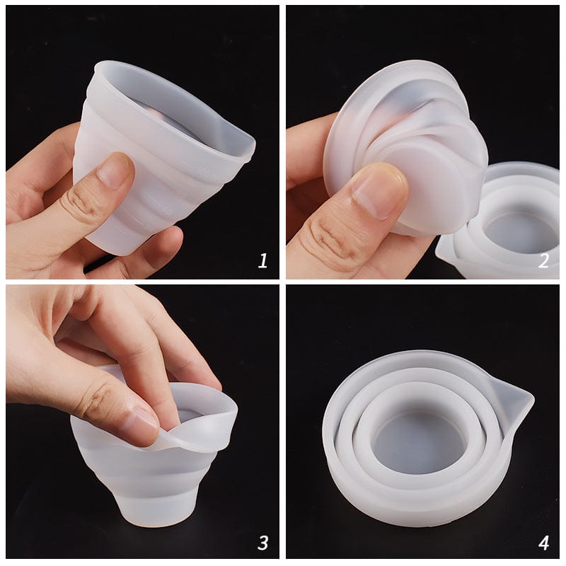 My Store Silicon Mould 50ML Folding  Mixing & Measuring Cup Mould