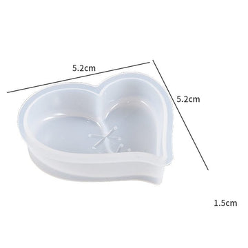 My Store Silicon Mould Rubbing Stitching Patching Heart Shaped Keychain & Pendant Mould