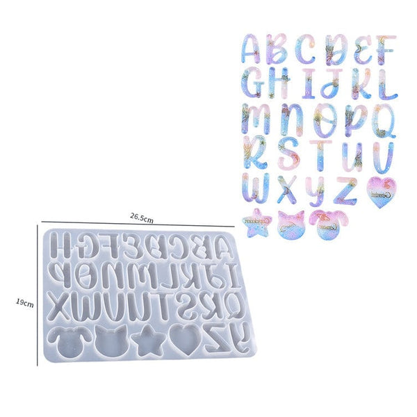 My Store Silicon Mould Finyoffiy Letter Alphabet Mould
