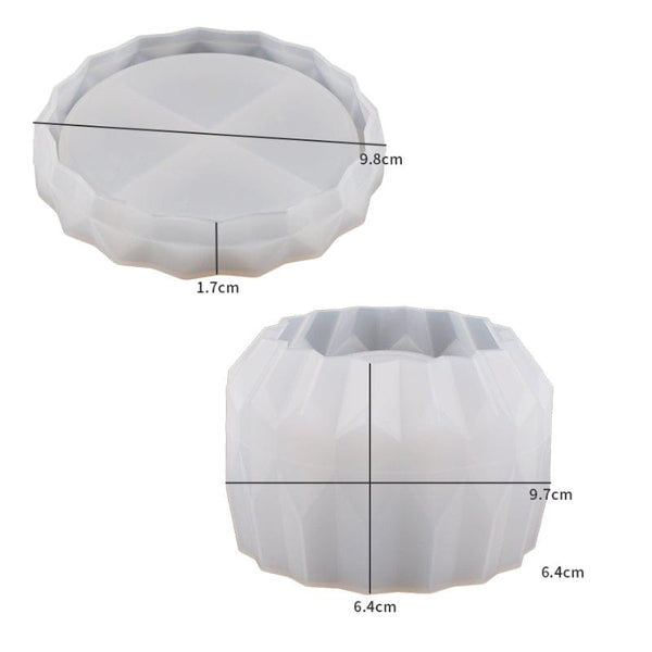 My Store Silicon Mould Round Diamond Planter Mould