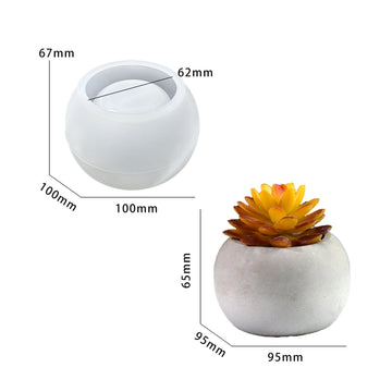My Store Silicon Mould Round Flower Pot & Candle Holder Mould