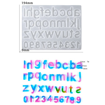 My Store Silicon Mould 26 Lowercase Alphabet Letter Keychain Mould