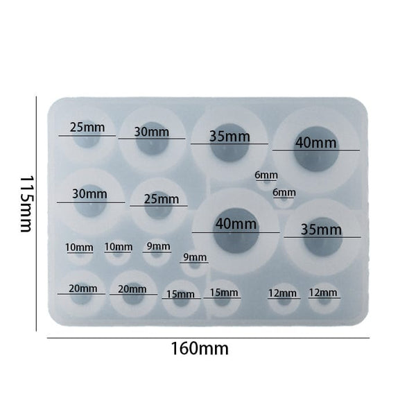 My Store Silicon Mould 20 Cavity Round Beads Mould