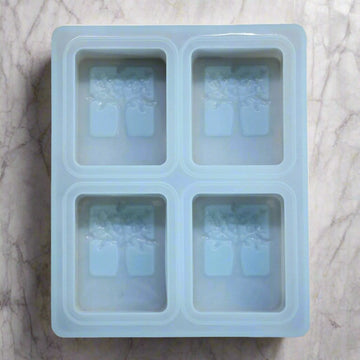 JUST CRAFT IT 4 Cavity rectangle tree design 125gms silicon soap mould
