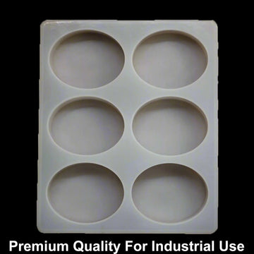 JUST CRAFT IT 6 Cavity Oval 150gms silicon soap mould