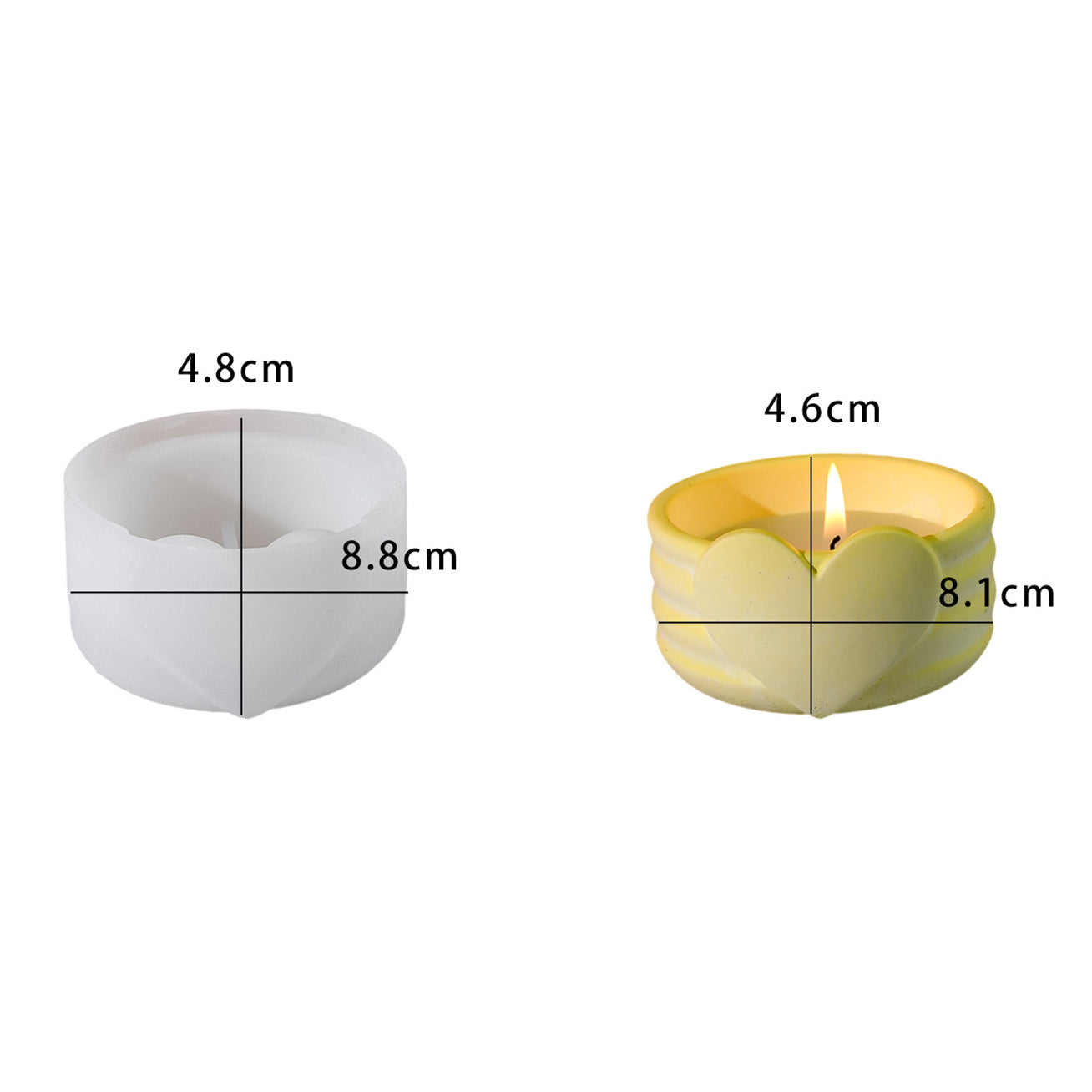 My Store Silicon Mould Heart Storage Bowl Mould