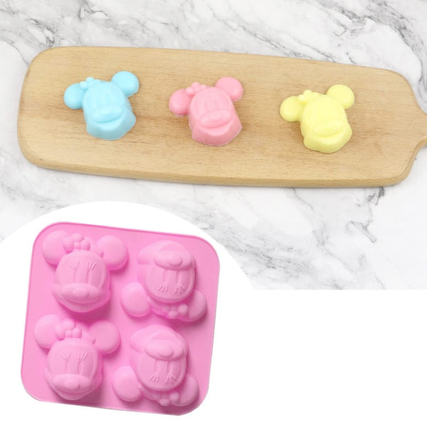 My Store Silicon Mould 4-Cavity Minnie Mouse for Cake Making, DIY Concrete Art & Crafts Silicone Mould