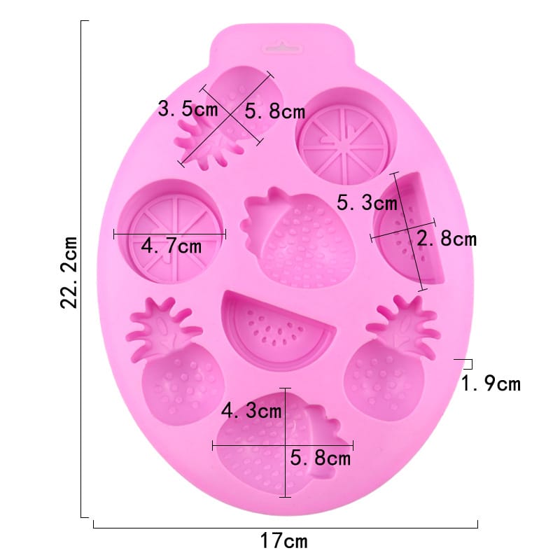 My Store Silicon Mould 9 Cavity Fruit Chocolate & Cake Mould