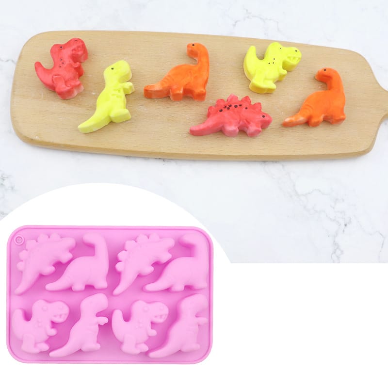 My Store Silicon Mould 8-Cavity Little Dinosaur Mould