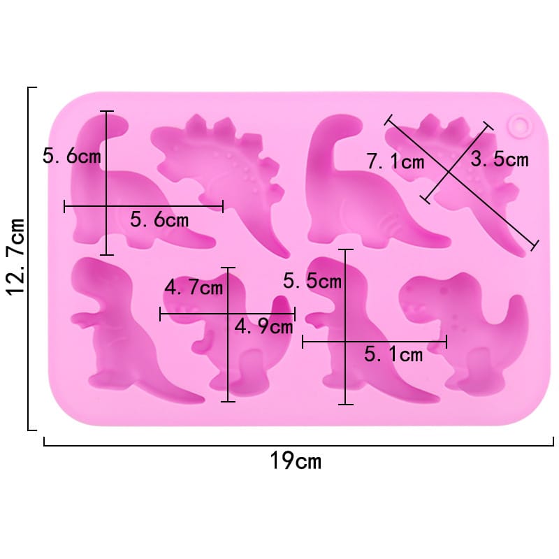 My Store Silicon Mould 8-Cavity Little Dinosaur Mould