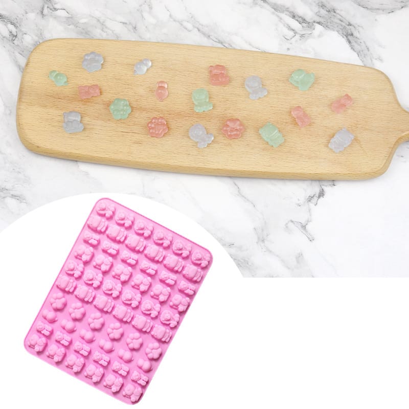 My Store Silicon Mould 60 Cavity Mini Animal Gummy Mould