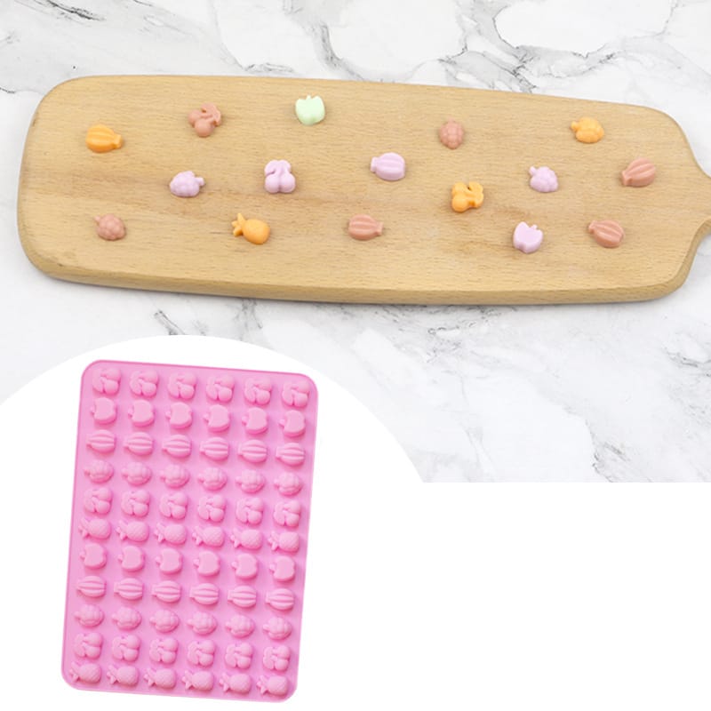 My Store Silicon Mould 66 Cavity Fruit-Shaped Chocolate Mould