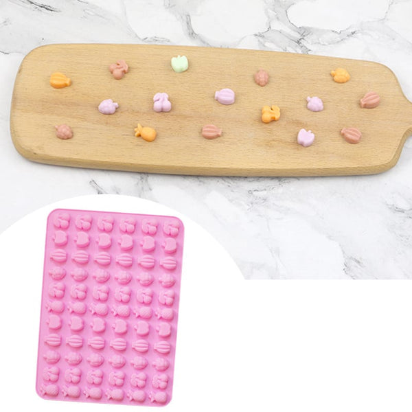 My Store Silicon Mould 66 Cavity Fruit-Shaped Chocolate Mould