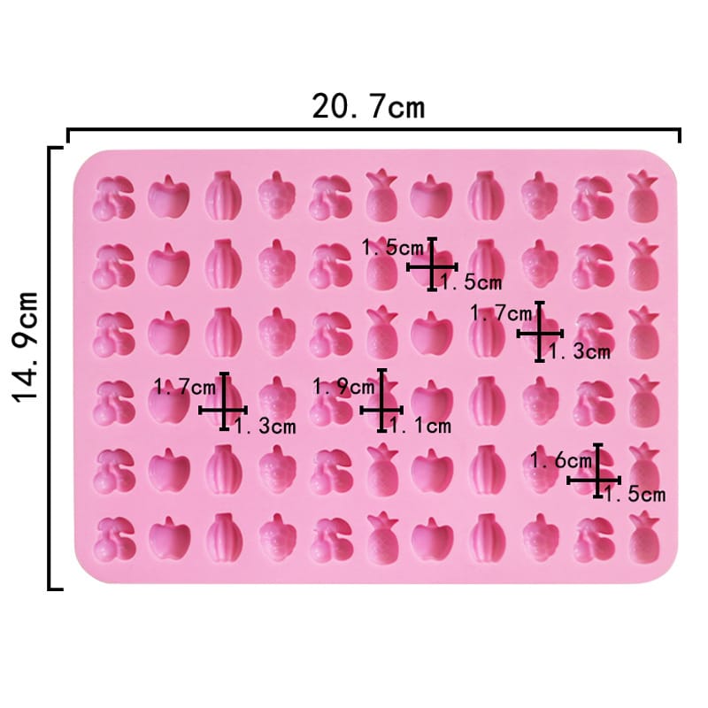 My Store Silicon Mould 66 Cavity Fruit-Shaped Chocolate Mould