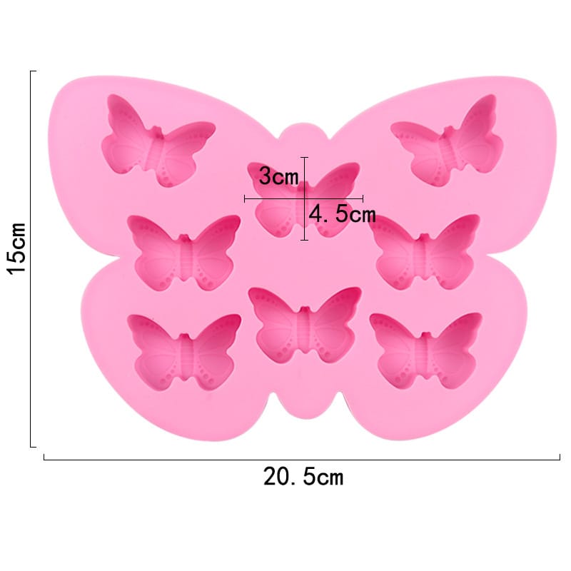 My Store Silicon Mould 8 Cavity Butterfly Chocolate Mould