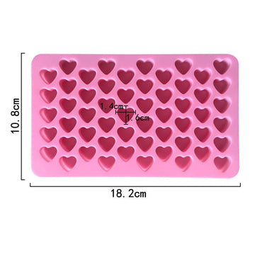 My Store Silicon Mould 55 Cavity Mini Heart Shapes Mould