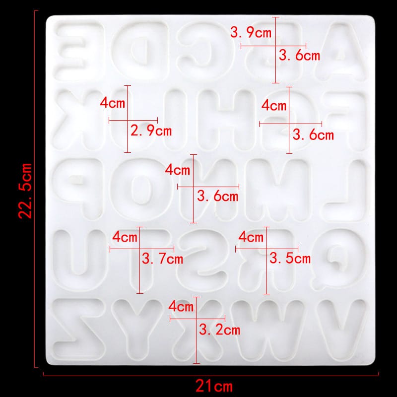 My Store Silicon Mould 22.5cm Large Alphabet Silicon Mould