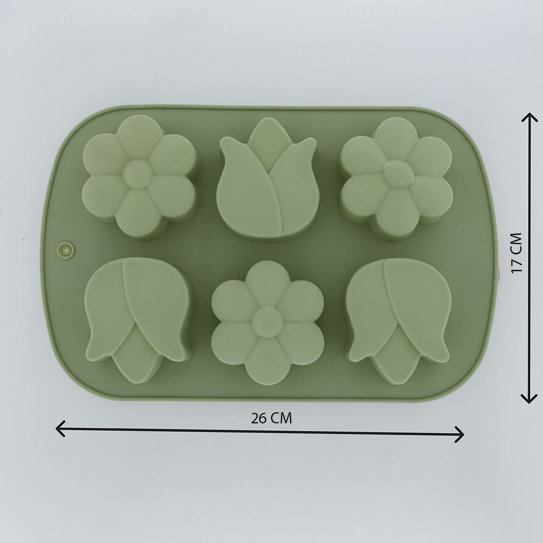 Crafteria Daisy and tulip Flower Silicone Mould ( Spring Flowers)