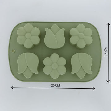 Crafteria Daisy and tulip Flower Silicone Mould ( Spring Flowers)