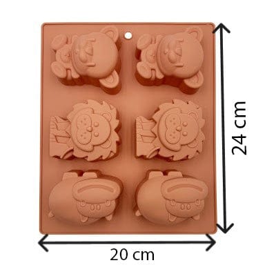 Crafteria Lion, Bear, Hippo Silicone Mould