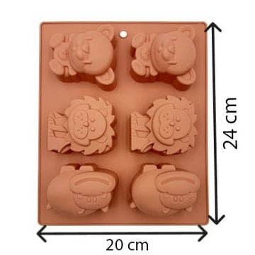 Crafteria Lion, Bear, Hippo Silicone Mould