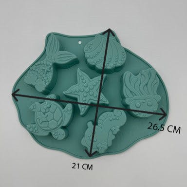 Crafteria Ocean Animal Moulds ( Turtle, Sea Horse, Octopus, Shell, Mermaid)