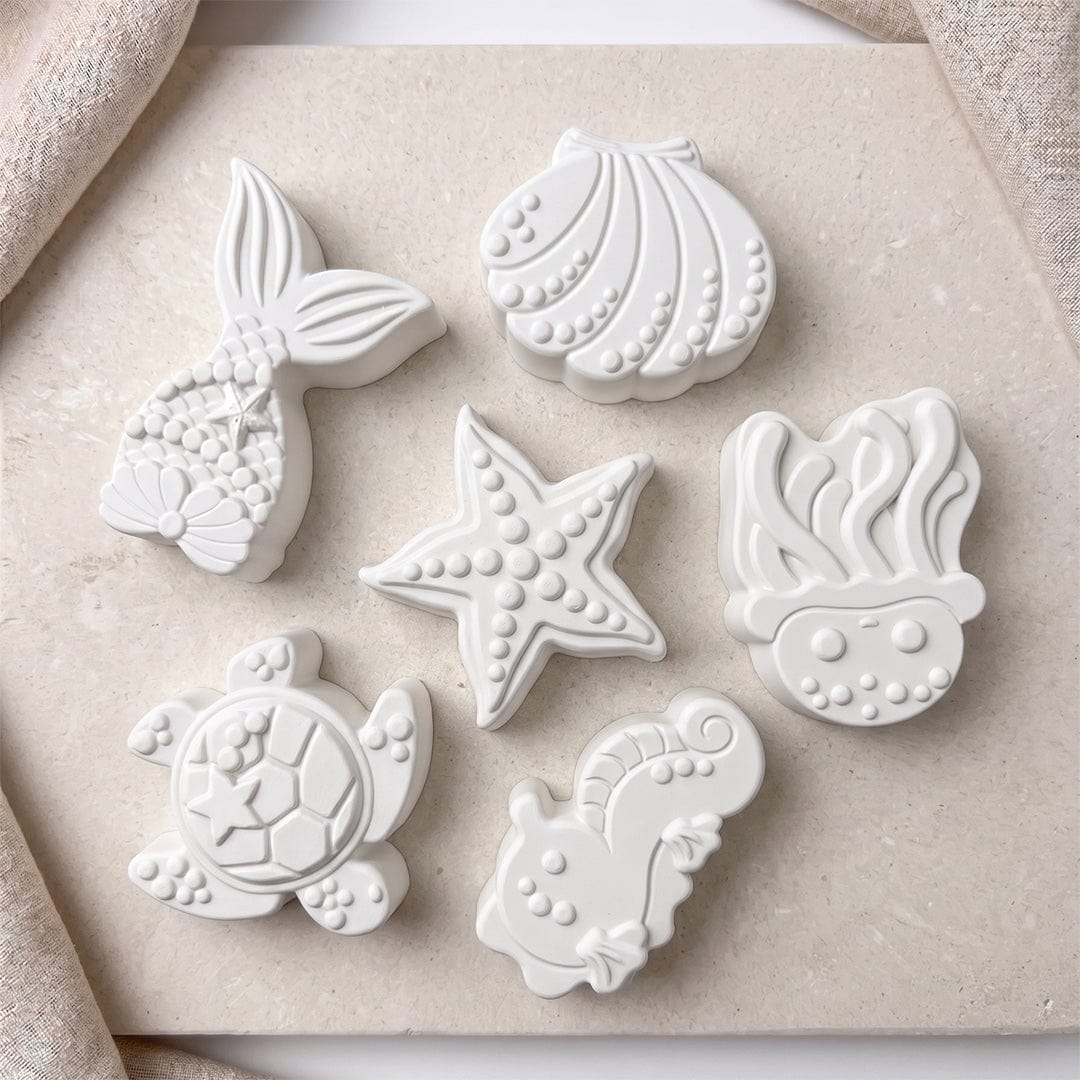 Crafteria Ocean Animal Moulds ( Turtle, Sea Horse, Octopus, Shell, Mermaid)