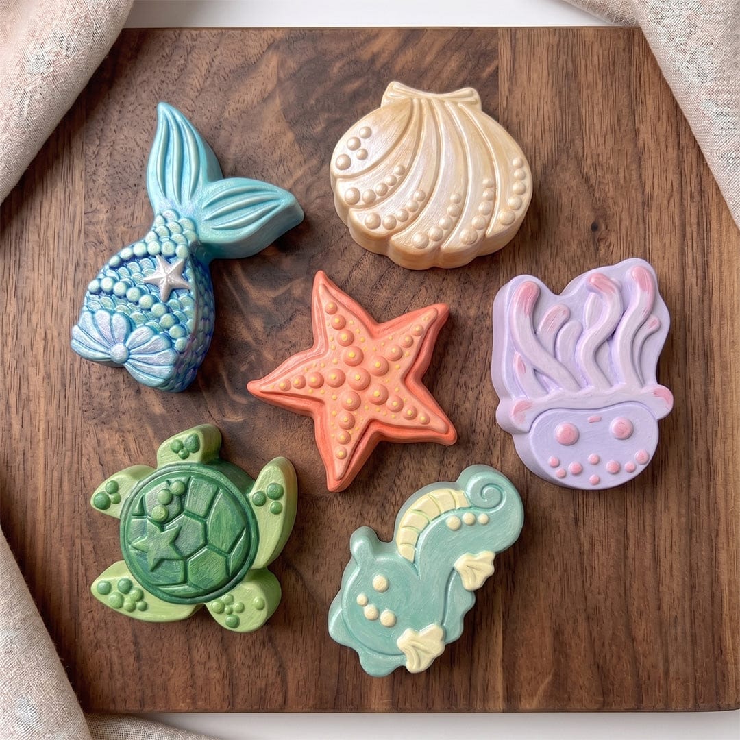 Crafteria Ocean Animal Moulds ( Turtle, Sea Horse, Octopus, Shell, Mermaid)
