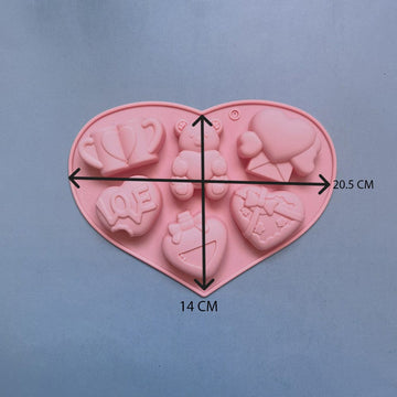 Crafteria Valentine Chocolate Mould/ Heart Shape Mould