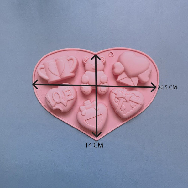Crafteria Valentine Chocolate Mould/ Heart Shape Mould
