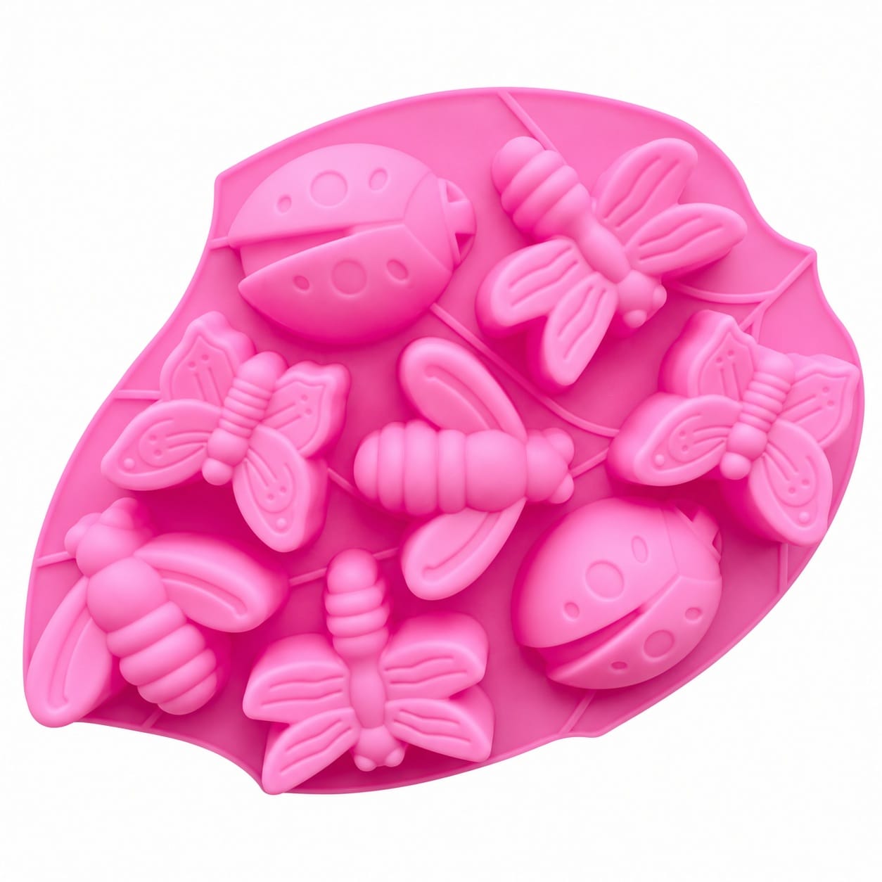 generic 8-Cavity Insect Silicone Mould – 28 × 21 CM | Approx. 3 CM Deep