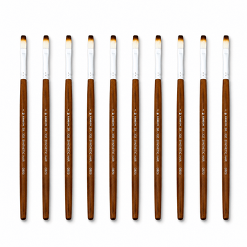 Rainbow India No. 4 Flat Synthetic Hair Paint Brush – Pack Of 10 Pieces