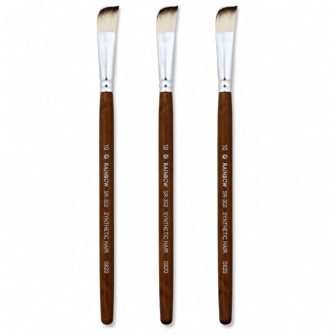 Rainbow India No. 10 Flat Synthetic Hair Paint Brush – Pack Of 3 Pieces