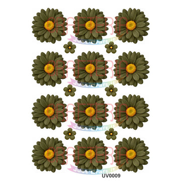 Crafteria Mahendi Daisy Flowers UV DTF Sticker