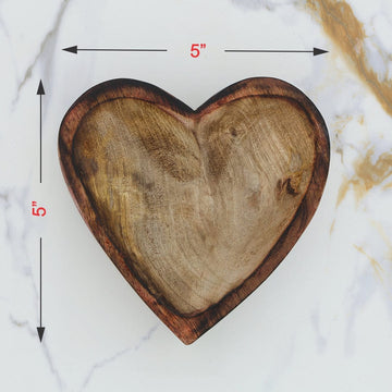 Crafteria 5 X 5 Wooden Candle Heart Bowl