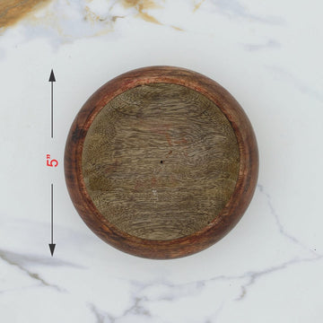 Crafteria 5 Wooden Candle Round Curve Bowl