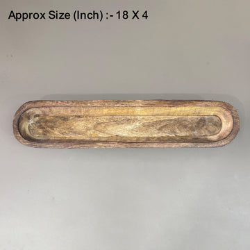 Crafteria 18 X 4 Wooden Candle Oval Boat Bowl