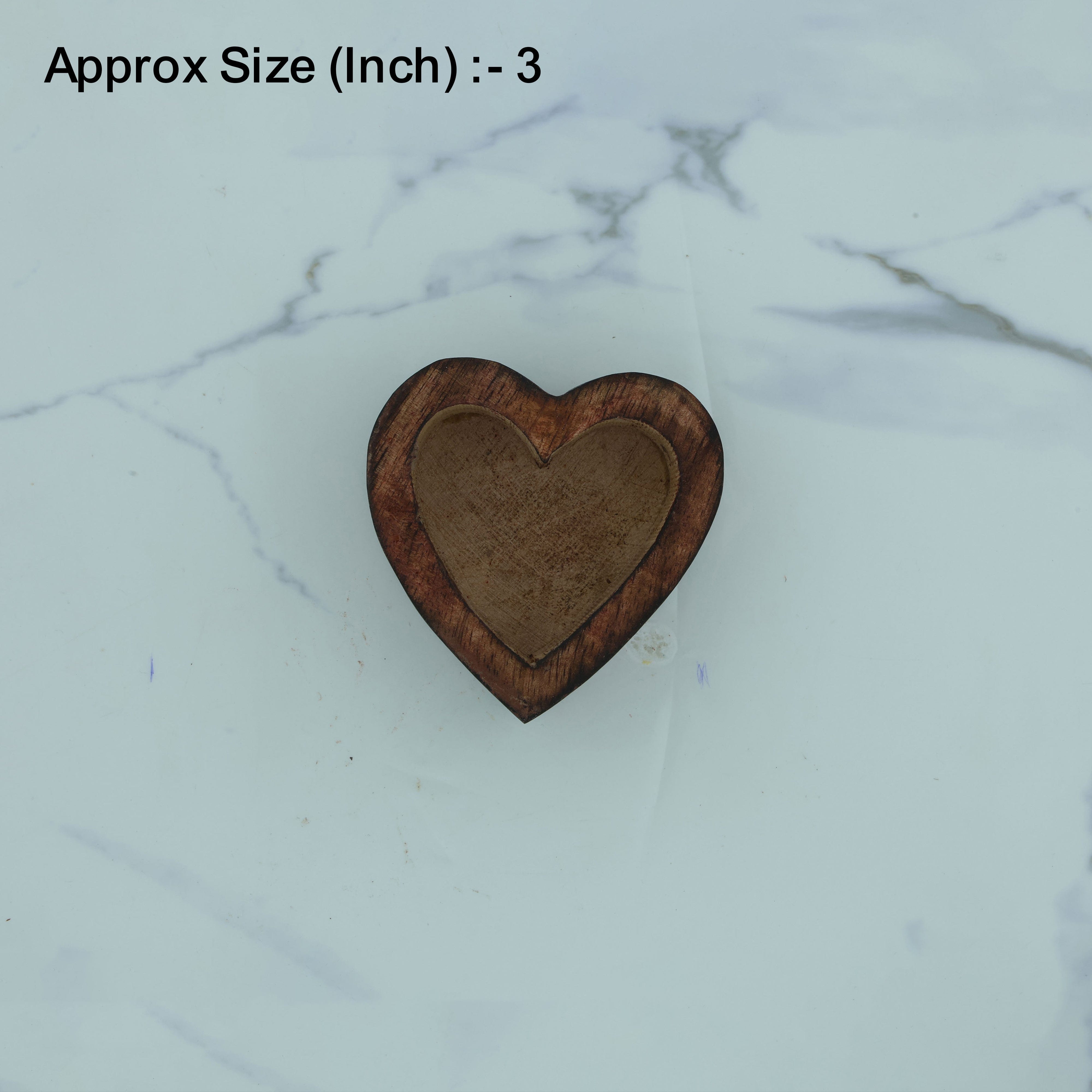 Crafteria 3 X 3 Wooden Candle Heart Bowl