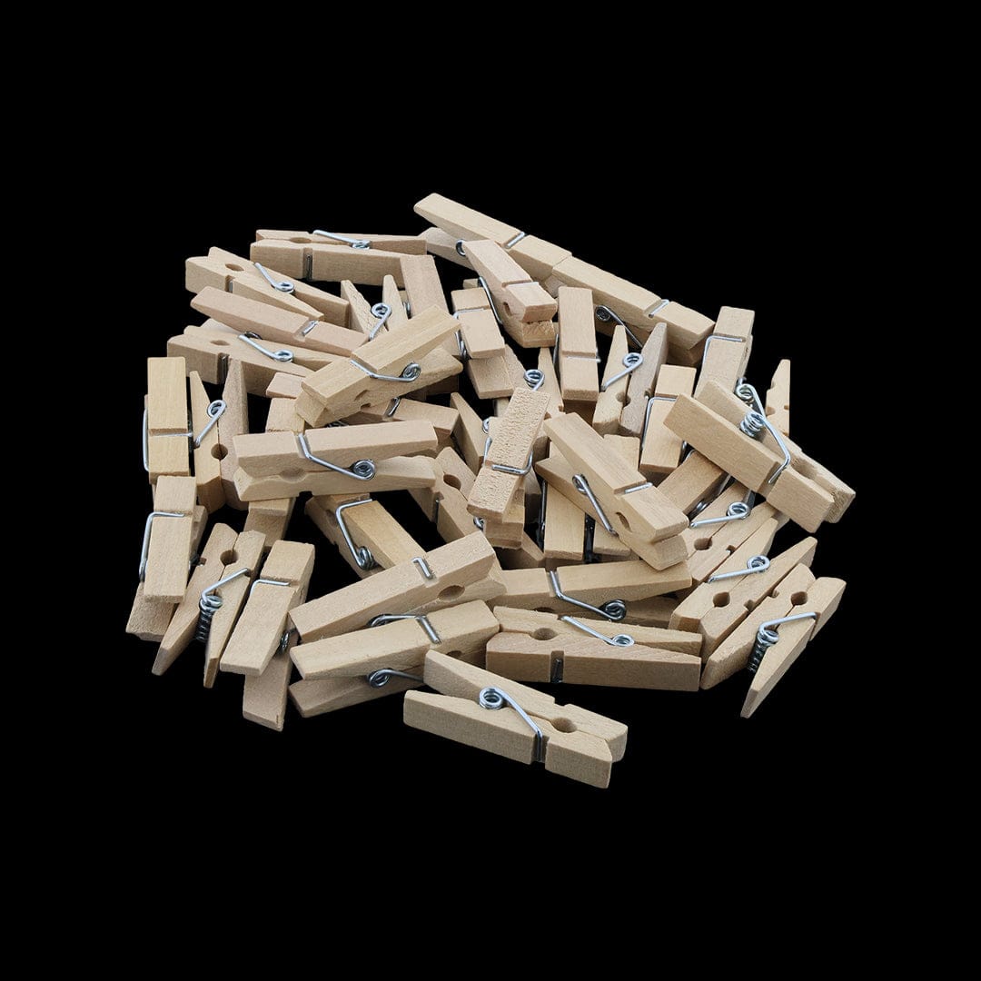 Crafteria 2.5Cm Natural Wooden Clip (20Pcs)
