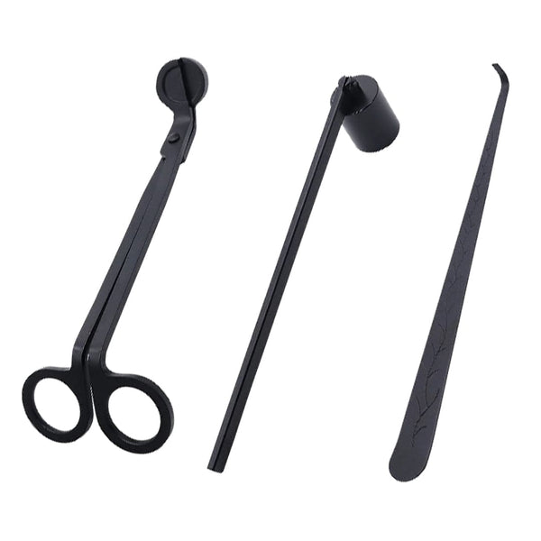 Crafteria Candle Black 3-in-1 Candle Accessory Set – Trimmer, Dipper & Snuffer