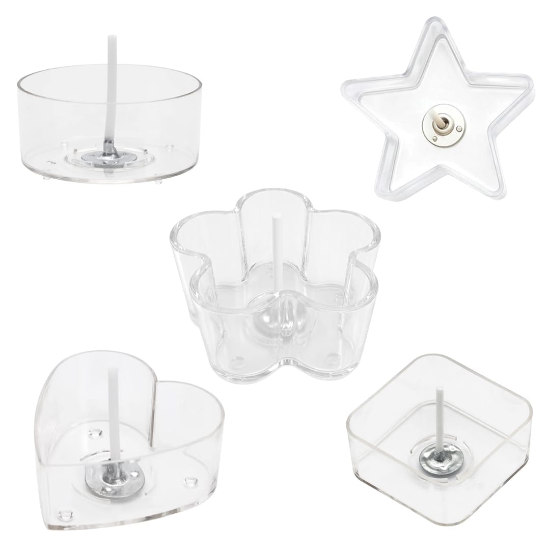Crafteria Mix (Each 2Pcs) Tealight Cups Polycarbonate For Tealight Candles